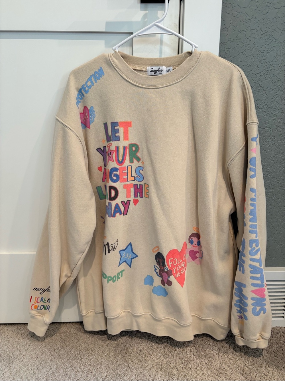 Mayfair Angels All Around You Classic Crewneck Medium / Large